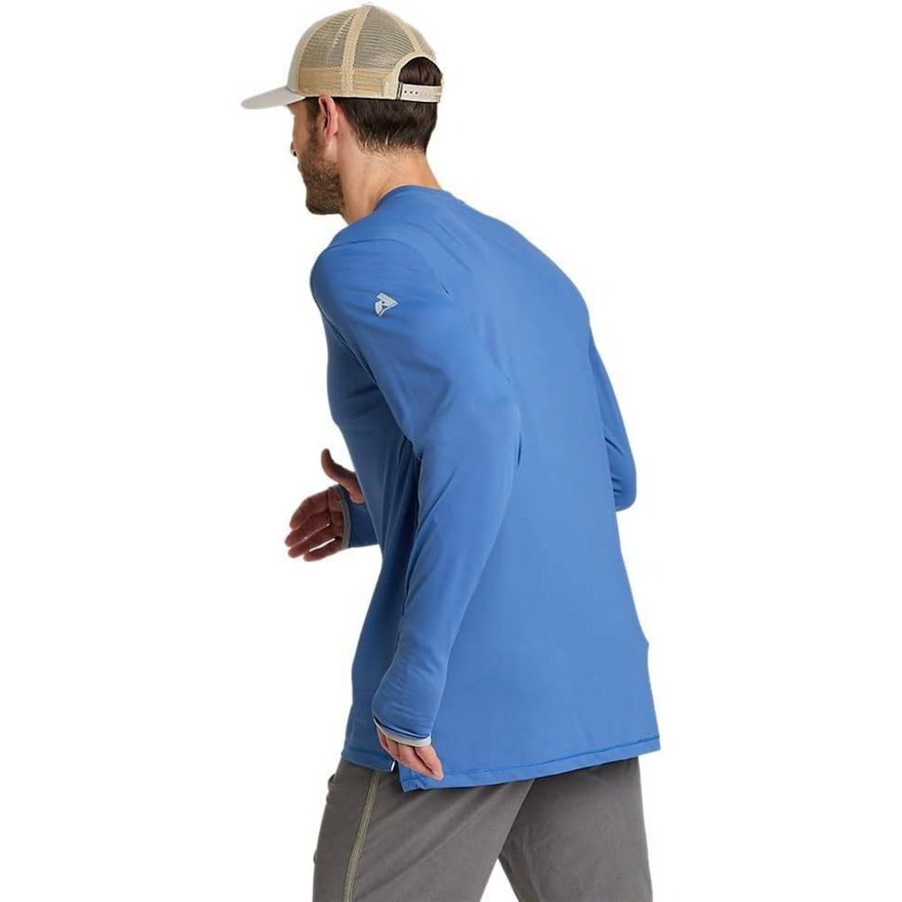 Eddie Bauer Men's Long-Sleeve Solarfoil UPF 2.0 Crew in Deep‎ Sky - Size Large - Picture 5 of 5